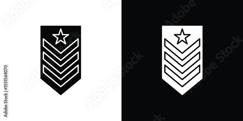 Military rank badge icon vector, Symbol, logo illustrations