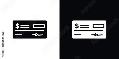 Money check icon. Design for website and mobile apps.