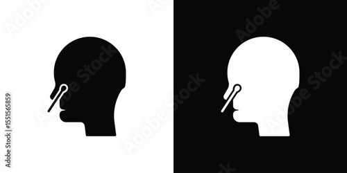 Nasal swab icon. Design for website and mobile apps.