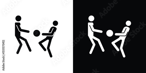 People playing Ball icon. Design for website and mobile apps.