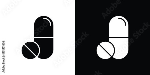 Pill icon vector, Symbol, logo illustrations