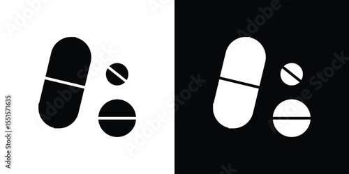 Pills icon. Design for website and mobile apps.