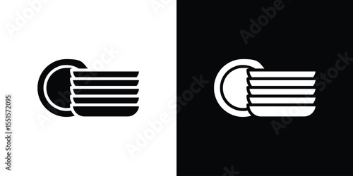 Plates icon vector, Symbol, logo illustrations