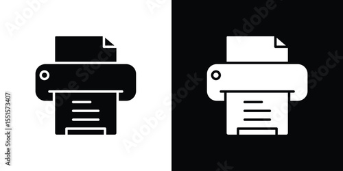 Print button icon vector, Symbol, logo illustrations