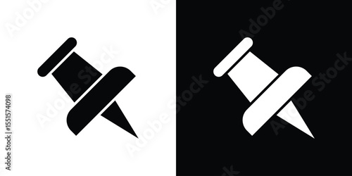 Push pin icon vector, Symbol, logo illustrations