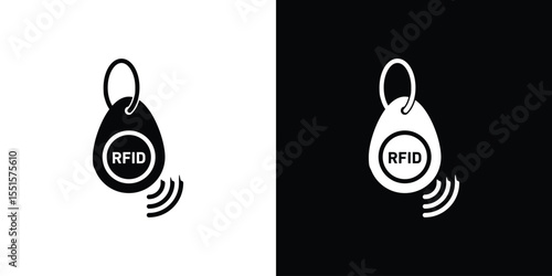 RFID key tag icon. Design for website and mobile apps.
