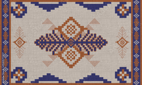 traditional ukrainian embroidery mixes Geometric patterns.