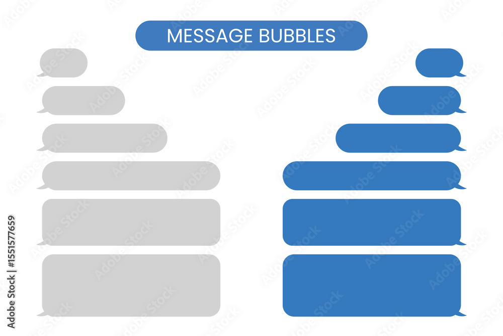 Message Bubble Designs: Clean and modern A digital array of stylized message bubble design, perfect for illustrating conversations, messaging apps, or any digital communication concept. Message Bubble Designs: Clean and modern A digital array of stylized message bubble design, perfect for illustrating conversations, messaging apps, or any digital communication concept.