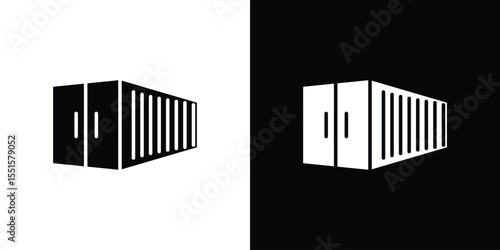 Shipping Container icon vector, Symbol, logo illustrations