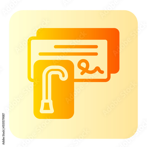paycheck gradient icon