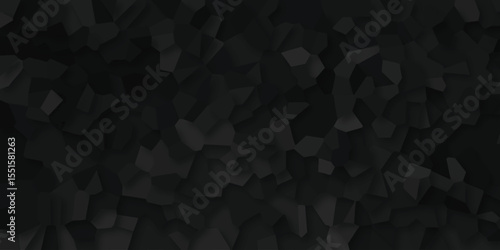 Seamless dark mosaic of irregular faceted shapes with grayscale tones suggesting a chrome-like surface for design projects