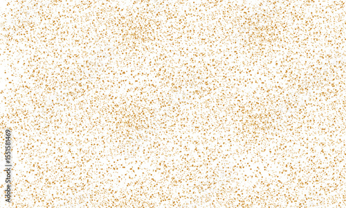 Elegant golden glitter texture background with scattered sparkle dots on white. Perfect for luxury design, festive decor, invitations, celebrations, and glamorous digital or print projects.