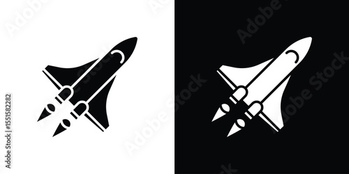 Space shuttle icon vector, Symbol, logo illustrations