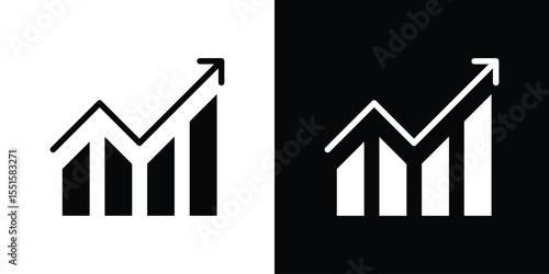 Stats icon. Design for website and mobile apps.