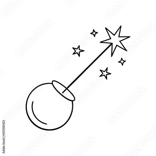 magic spell line art