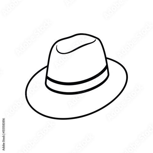 fedora line art