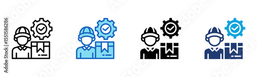 Courier Service icon Multi Style Vector Illustration