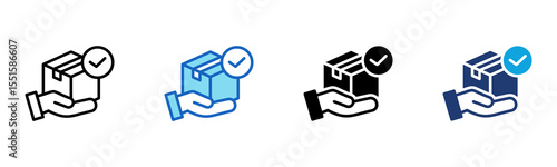 Delivery Box icon Multi Style Vector Illustration