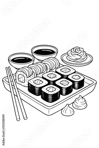 Money and coins on a white plate with sweet chocolate dessert
