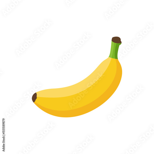 Colorful Flat Icon of Plantain Tropical Cooking Banana