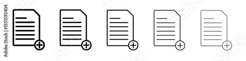 Add document icon. Design for website and mobile apps.