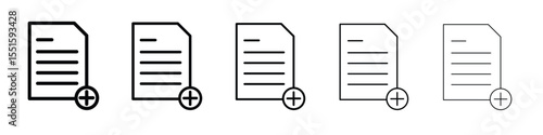 Add document icon vector, Symbol, logo illustrations