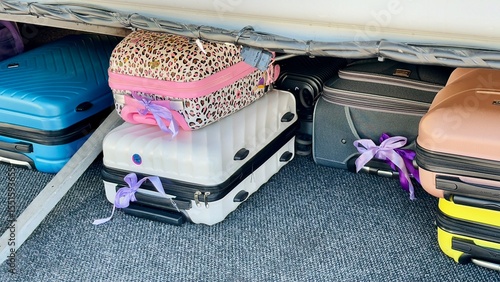 Luggage carried in the bus