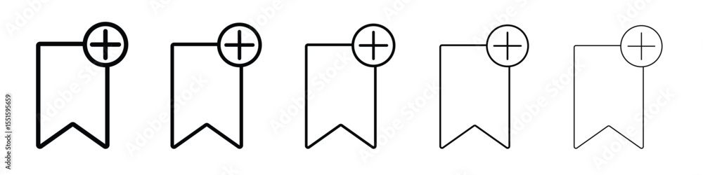 Obraz premium Bookmark add icon vector, Symbol, logo illustrations