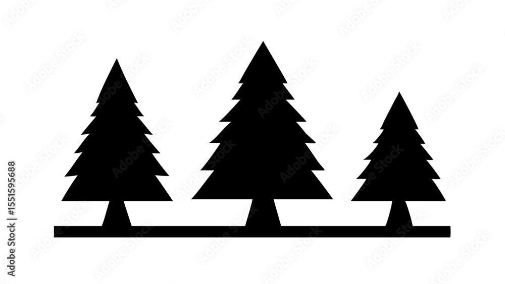 Fototapeta premium christmas tree set