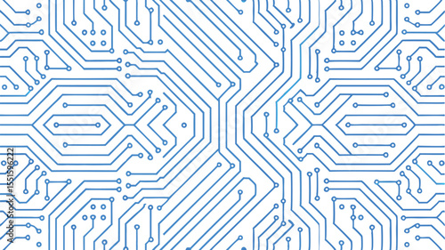 A Minimalist Abstract Circuit Board Grid - AI Futuristic Vector
