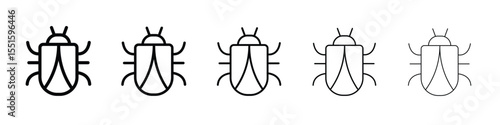 Bug icon vector, Symbol, logo illustrations