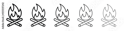 Campfire icon vector, Symbol, logo illustrations