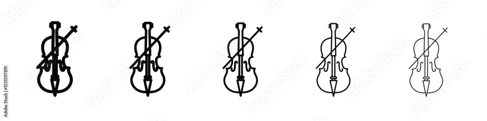 Fototapeta premium Cello icon vector, Symbol, logo illustrations