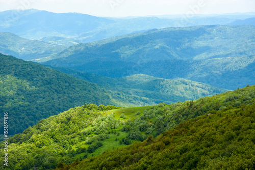 фотографія wonderful mountain landscape for travel with green hill in summer
