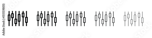 Chart candlestick icon. Design for website and mobile apps.
