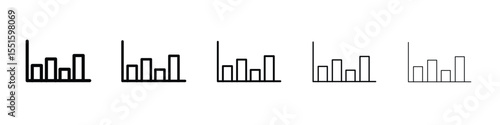 Chart histogram icon vector, Symbol, logo illustrations
