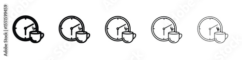 Coffee time icon vector, Symbol, logo illustrations