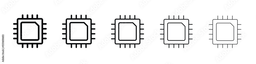 CPU icon vector, Symbol, logo illustrations CPU icon vector, Symbol, logo illustrations