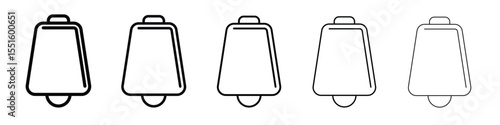 Cowbell icon vector, Symbol, logo illustrations