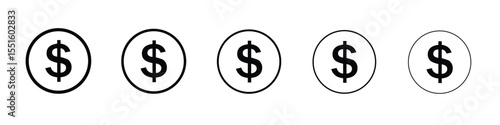 Dollar icon vector, Symbol, logo illustrations