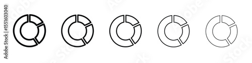 Donut chart icon vector, Symbol, logo illustrations