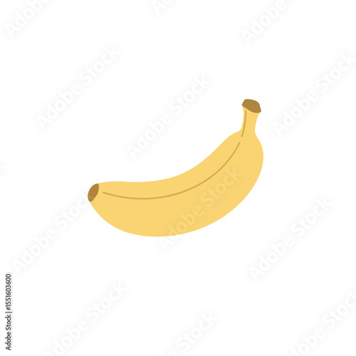 Simple and Vibrant Illustration of a Banana.