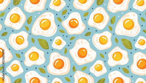 Vector seamless pattern of fried eggs on white background,white, design, egg, meal, pattern, seamless, texture, yolk, background, breakfast, cooking, food, fried egg, graphic, minimalist, overlay, 