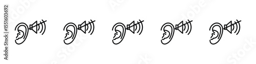 Ear deaf icon vector, Symbol, logo illustrations
