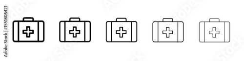 First aid box icon vector, Symbol, logo illustrations