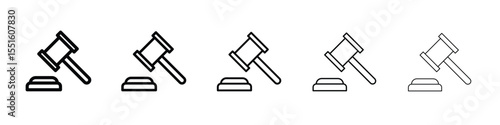 Gavel icon vector, Symbol, logo illustrations