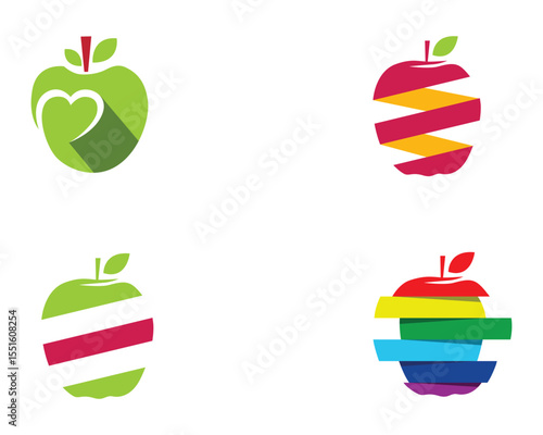 Apple logo and symbols vector illustration icons app..