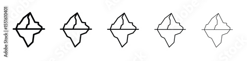 Iceberg icon vector, Symbol, logo illustrations
