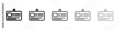 ID badge icon vector, Symbol, logo illustrations