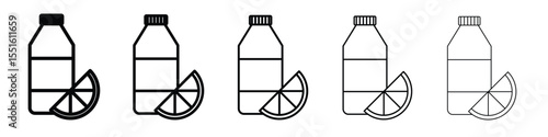 Juice bottle icon vector, Symbol, logo illustrations